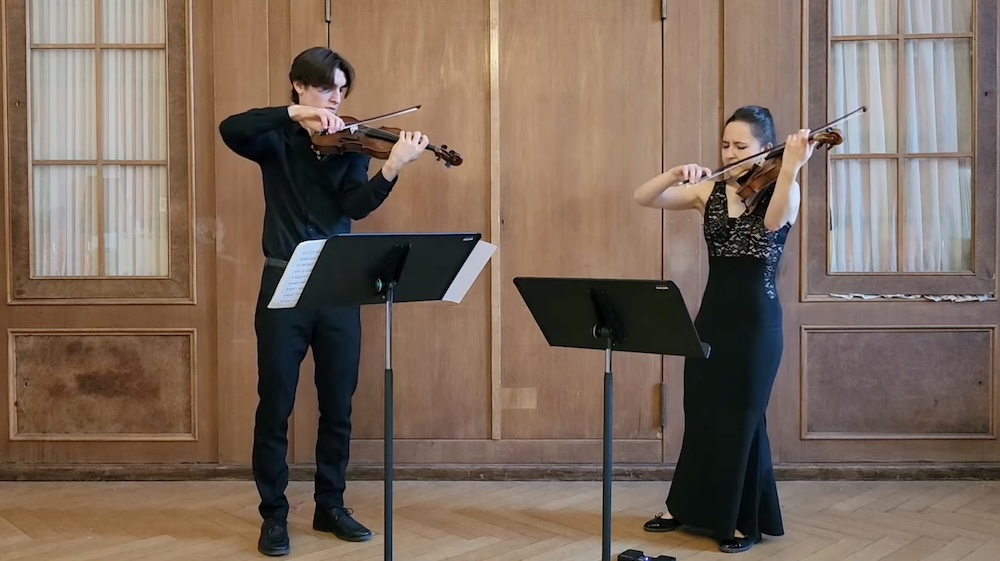 Jules Sauvegrain avec son violon